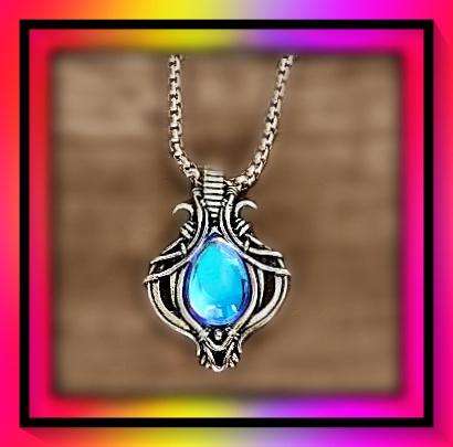 Vintage style Boho Lotus Moonstone Pendant Necklace