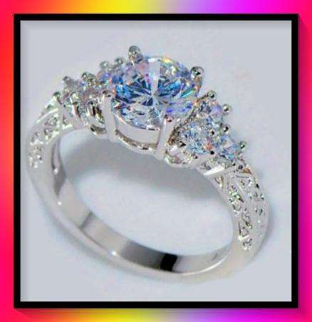Amazing wedding style simulated diamond fashion ring size 10