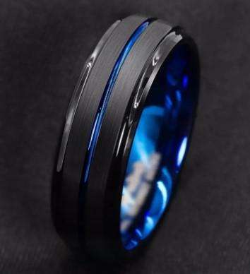 Fashionable blue and black Ring S10