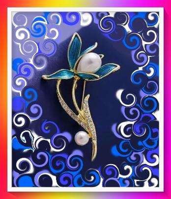 Elegant Orchid Flower Brooch Pin