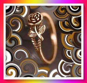 Vintage style flower design Ring S8