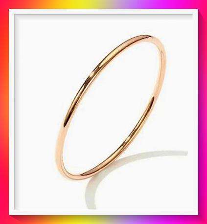Lovely Rose Gold Color Minimalist Ring S7