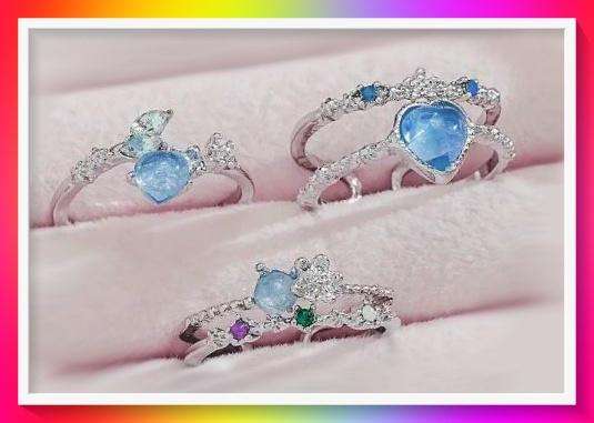 Stunning Stacking Style Rings Waterish Heart Flower Design Mix And Match