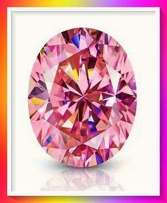 Cherry Pink Oval Loose Artificial Zircon 8x10mm