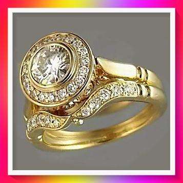 Enchanting Alloy Inlaid Shiny Rhinestone Rings 2pc set size 11