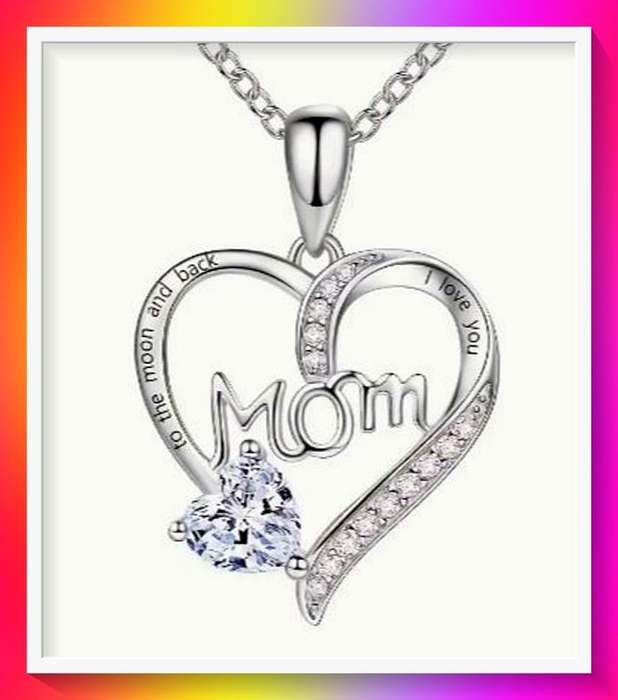 Amazing Rhinestone Decor Heart-shaped Lettering Pendant Necklace