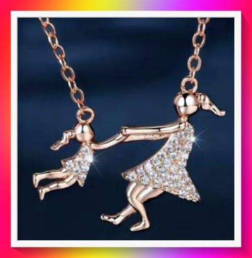 Chic Mother-Daughter Pendant Necklace