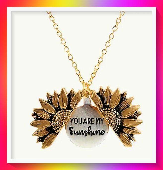 Elegant Sunflower Double Layer Pendant Necklace