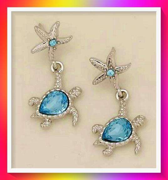 Adorable Starfish and Turtle Earrings