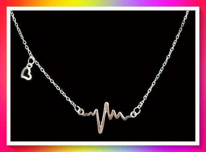 Elegant Minimalist Heartbeat Pendant Necklace