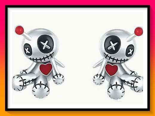 Delightful Cartoon Halloween style Doll Earrings