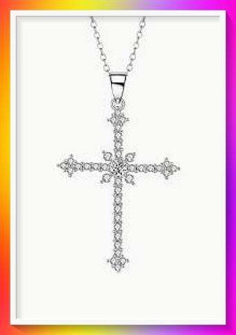 Stunning Starburst Cross Pendant Necklace