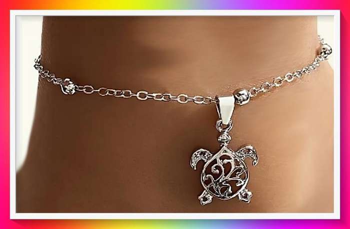 Cute Turtle Charm Anklet