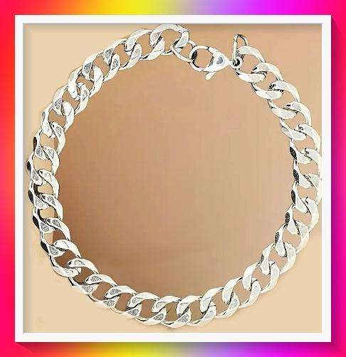 Stunning Stainless Steel Cuban Link Chain Necklace or Bracelet