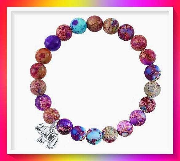 Amazing Handcrafted Natural Stone Elephant Bracelet - Empowering Symbol of Strength & Inspiration