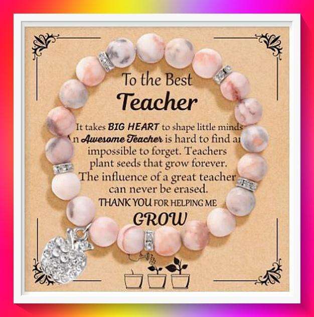 Elegant Natural Stone Teacher Appreciation Gift Bracelet