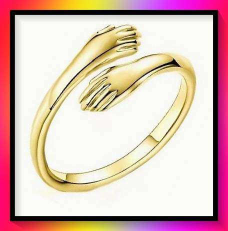 Lovely Gold tone hugging ring