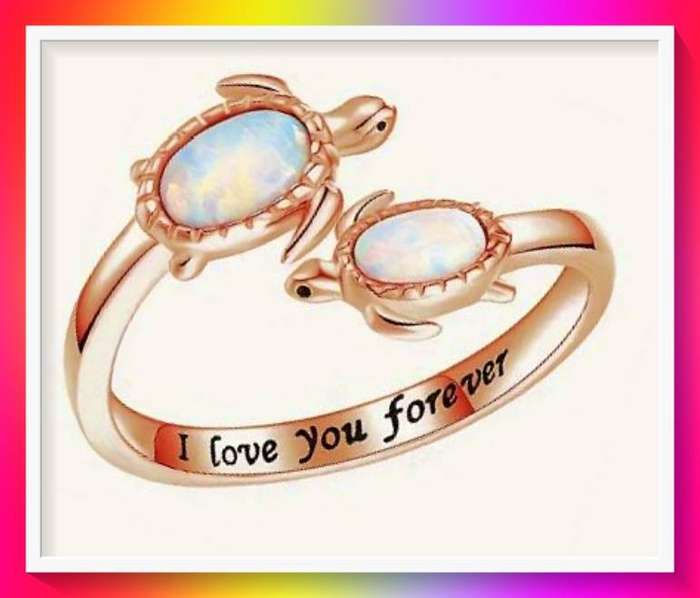 Cute Turtle Design Adjustable Ring