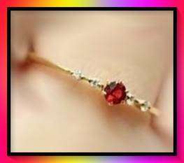Ravishing Red Faux Cubic Zirconia Ring S5