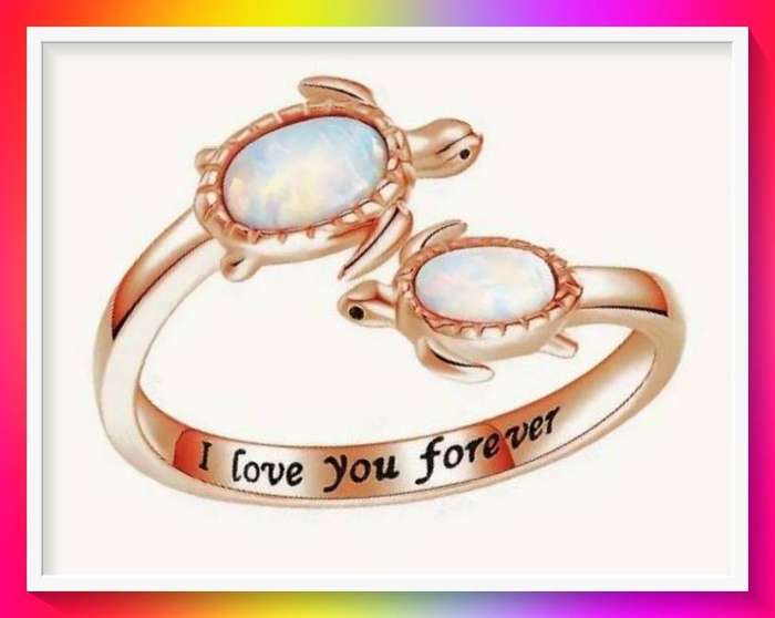 Amazing Turtle Design Adjustable Ring
