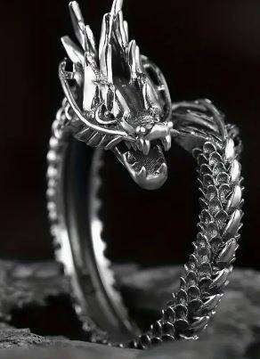 Exquisite Vintage Dragon Adjustable Ring for Men