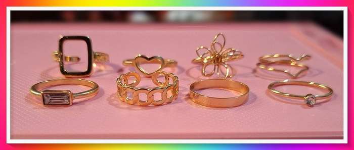 Lovely 8pc stacking ring set