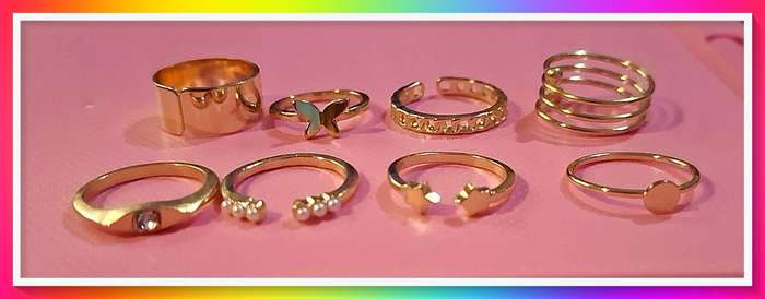 Gorgeous 8pc stacking ring set