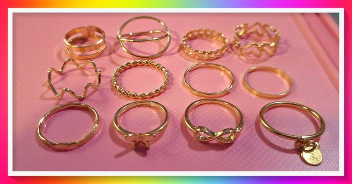 Stunning 12pc stacking ring set