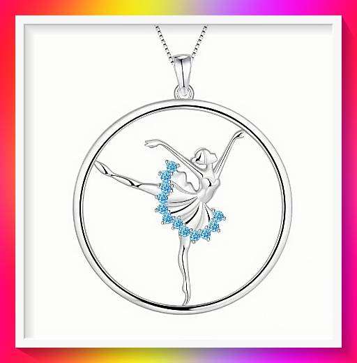 Beautiful Ballet Dancer Pendant Necklace