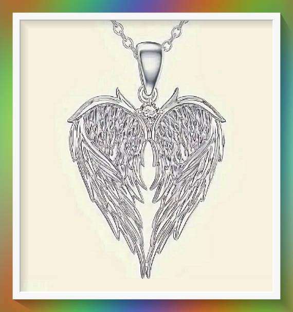 Fashionable Angel Wing Pendant Necklace Set