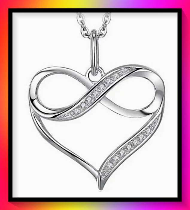 Elegant Rhinestone Infinity Heart Pendant