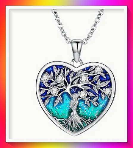 Stunning Tree of Life Heart Pendant Necklace