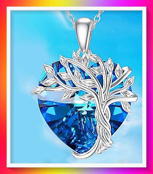 Gorgeous Family Tree of Life Pendant Necklace with Rhinestone Accents