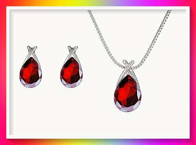 Colorful Faux Crystal Jewellery Set