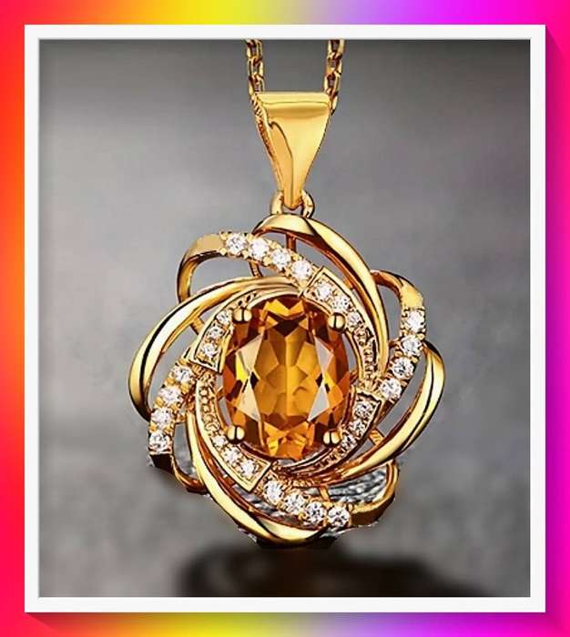 Stylish Spiral Flower Pendant Necklace