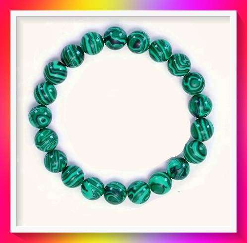 Amazing Green Malachite Beaded Bracelet Energy Balance 8mm