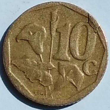 RSA 2003 10 cent error coin.