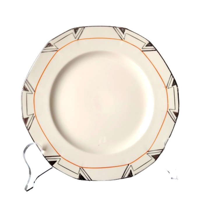 Rare 1930'S Art Deco Alfred Meakin Marigold Princess Shape Geometric 6 x Salad Plates