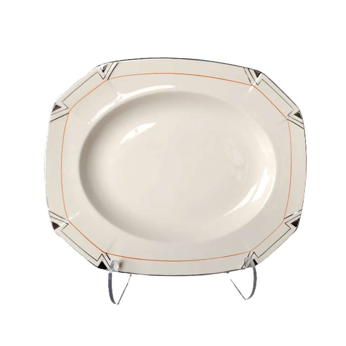 Rare 1930'S Art Deco Alfred Meakin Marigold Princess Shape Geometric Large Platter