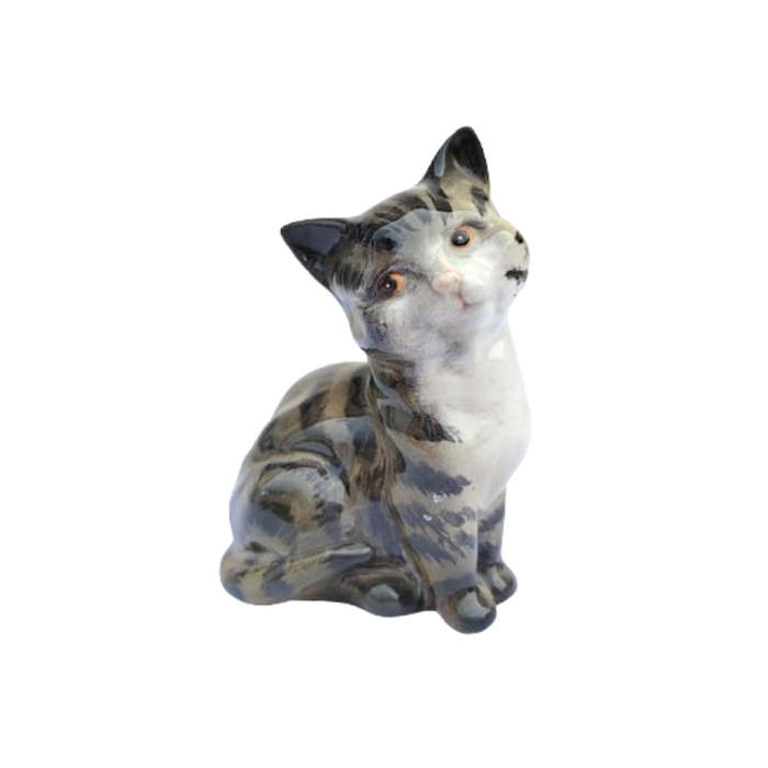Beswick Cat Kitten Grey Tabby Sitting Figurine HN1436