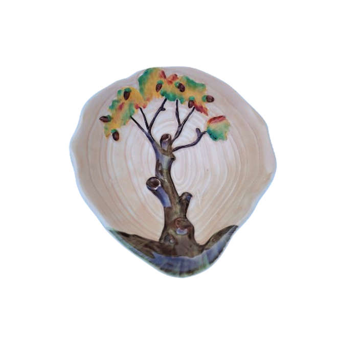 Sweet Carlton Ware Oak Tree Pattern Scalloped Dish