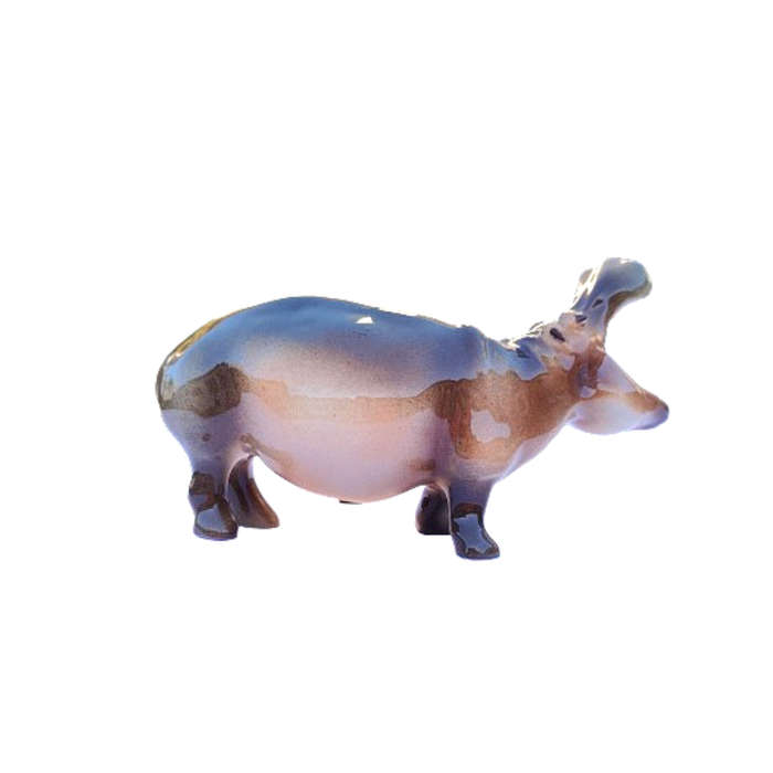 Cheval Pottery Hippopotamus Standing Figurine