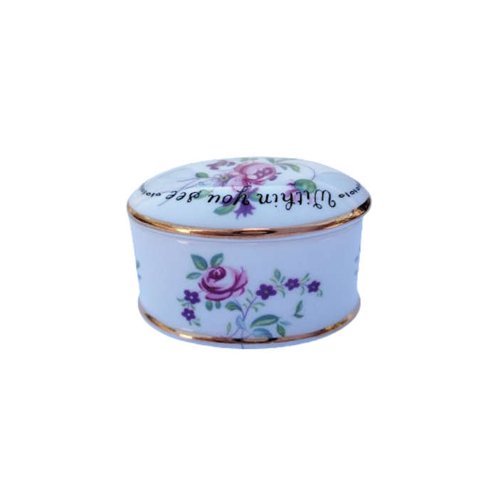 Crown Staffordshire Lidded Oval Trinket Box