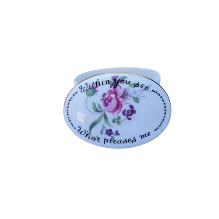 Crown Staffordshire Lidded Oval Trinket Box