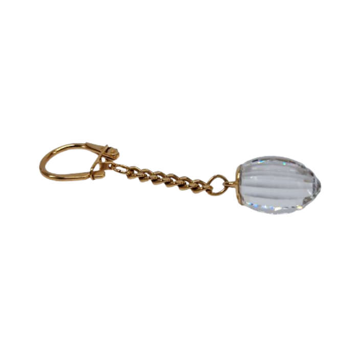 Crystal and Gold Key Ring and Chain