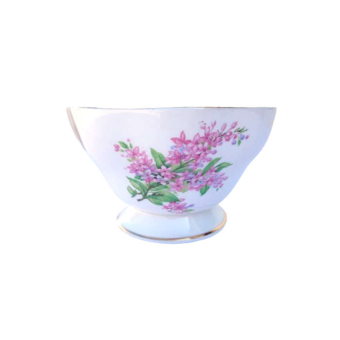 Foley Fine Bone China Pink Flowers Sugar Bowl