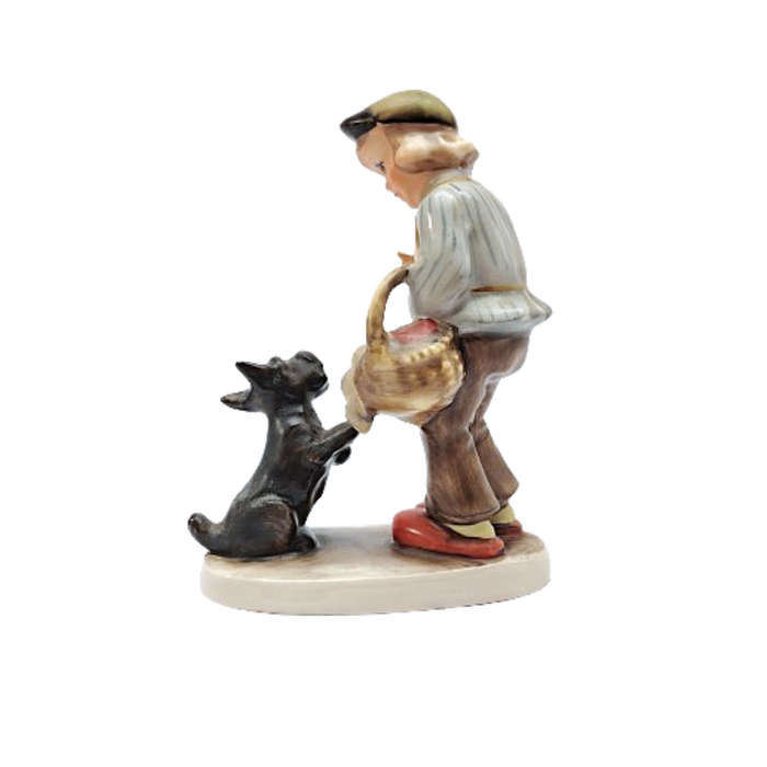 Friedel Bavaria Made In Western Germany Boy with Dog Figurine