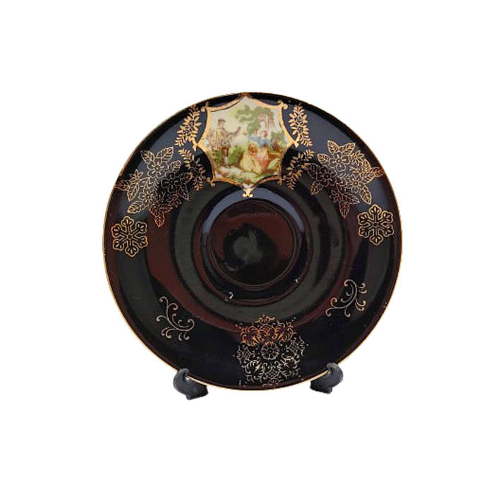 Love Story artwork Demitasse Black and Gold Cup and saucer