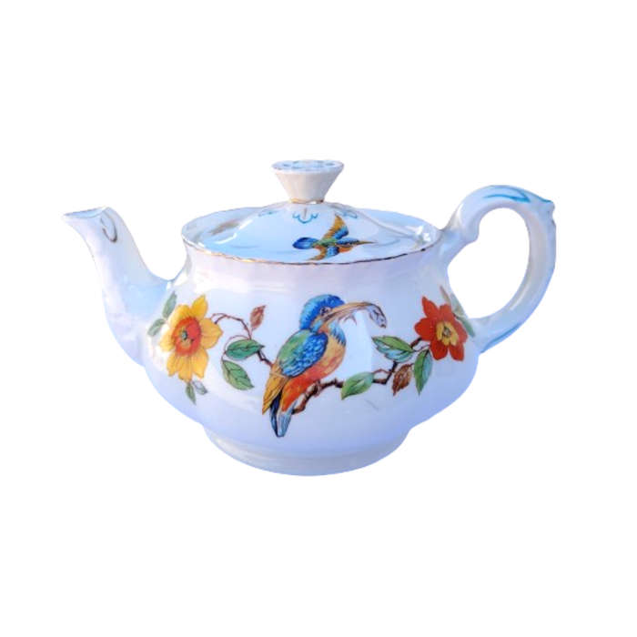 Rare Grindley England 1940s Kingfisher Hand-Painted 21-piece