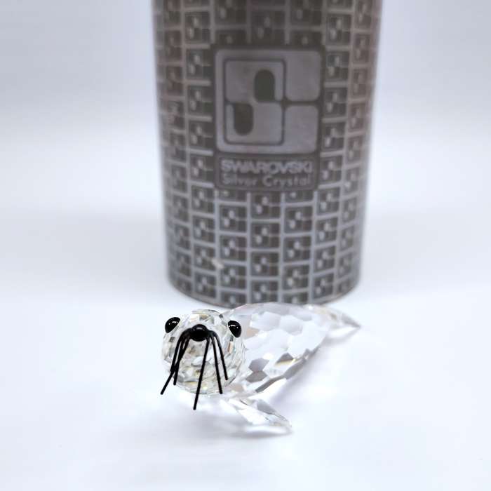 Swarovski Crystal Large Seal Black Whiskers Kingdom of Ice and Snow